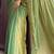 green silk blend beads work mehendi wear saree