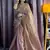 rose gold beads work silk blend saree with blouse