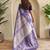 blue silk blend zari weaving saree with blouse