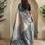 grey silk blend saree with blouse
