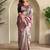 lilac zari weaving silk blend saree with blouse