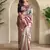 lilac zari weaving silk blend saree with blouse