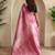 pink silk blend party wear saree with blouse