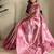 pink silk blend party wear saree with blouse
