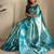 sky blue silk blend weaving saree with blouse