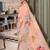 peach georgette floral printed saree with blouse