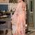 peach georgette floral printed saree with blouse
