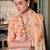 peach georgette floral printed saree with blouse