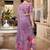 grey floral printed georgette saree with blouse