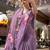 grey floral printed georgette saree with blouse