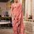 orange georgette printed saree