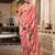 orange georgette printed saree