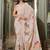 off white floral printed saree with blouse