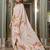 off white floral printed saree with blouse