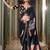black floral printed saree with blouse