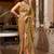 brown georgette saree with blouse