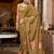 brown georgette saree with blouse