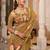 brown georgette saree with blouse