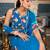 firozi floral printed saree