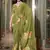 mehendi georgette printed saree with blouse