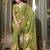 mehendi georgette printed saree with blouse