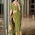 mehendi georgette printed saree with blouse