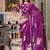 purple georgette floral print saree with blouse
