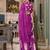 purple georgette floral print saree with blouse
