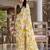 yellow chiffon printed saree with blouse