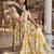 yellow chiffon printed saree with blouse