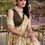 yellow chiffon printed saree with blouse