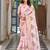 pink silk blend thread embroidered saree with blouse