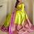 lime green zari weaving silk blend saree with blouse