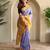 lavender silk blend zari weaving saree with blouse