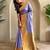 lavender silk blend zari weaving saree with blouse