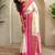 off-white zari weaving saree with blouse