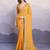 yellow bandhani printed saree with blouse