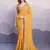 yellow bandhani printed saree with blouse