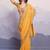 yellow bandhani printed saree with blouse
