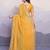 yellow bandhani printed saree with blouse
