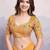 yellow bandhani printed saree with blouse