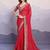 red embroidered saree with blouse