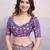 purple georgette saree with blouse