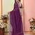 wine organza zari embroidered saree with blouse