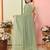 pista green embroidered saree with blouse