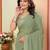 pista green embroidered saree with blouse