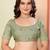 pista green embroidered saree with blouse