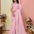 baby pink organza sequins saree with blouse
