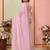 baby pink organza sequins saree with blouse
