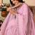 baby pink organza sequins saree with blouse